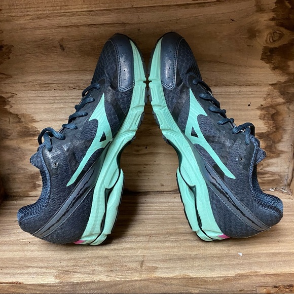 Mizuno wave rider 17 grey green running sneakers - Picture 6 of 8